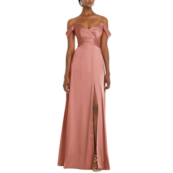 Dessy Collection Off-The-Shoulder Gown Size 6 - Picture 1 of 7